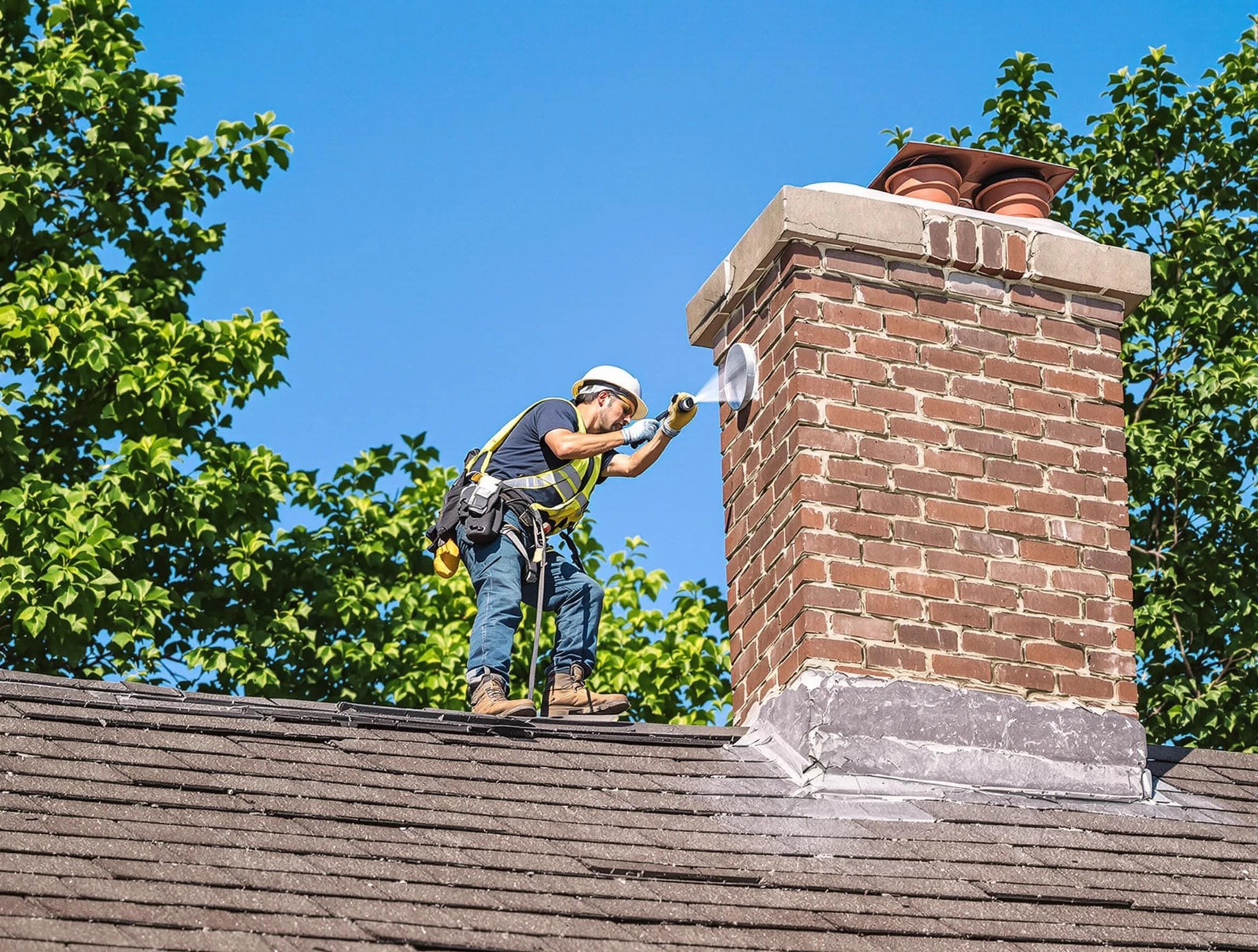King George Chimney Sweep performing an inspection with advanced tools in King George, VA