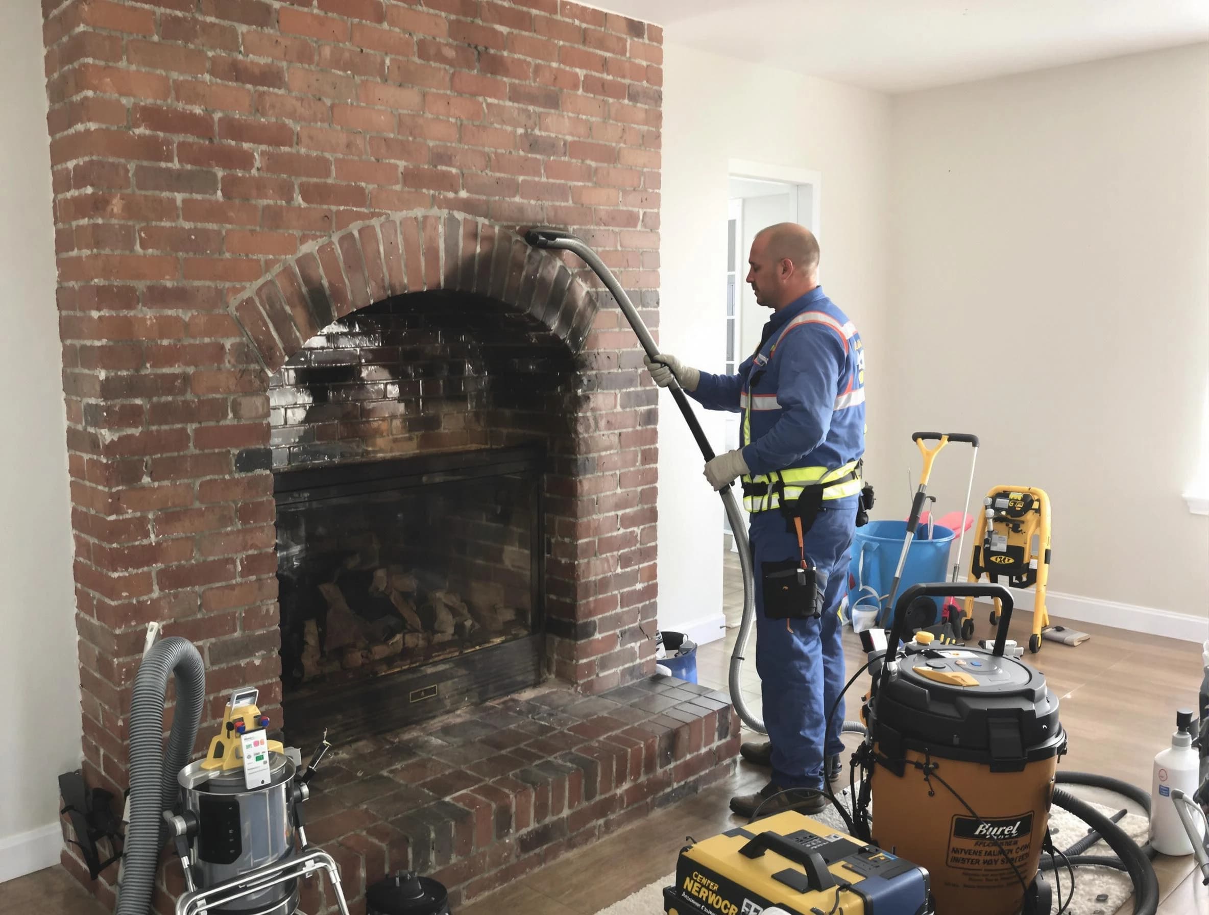 King George Chimney Sweep expert performing detailed chimney sweep in King George, VA