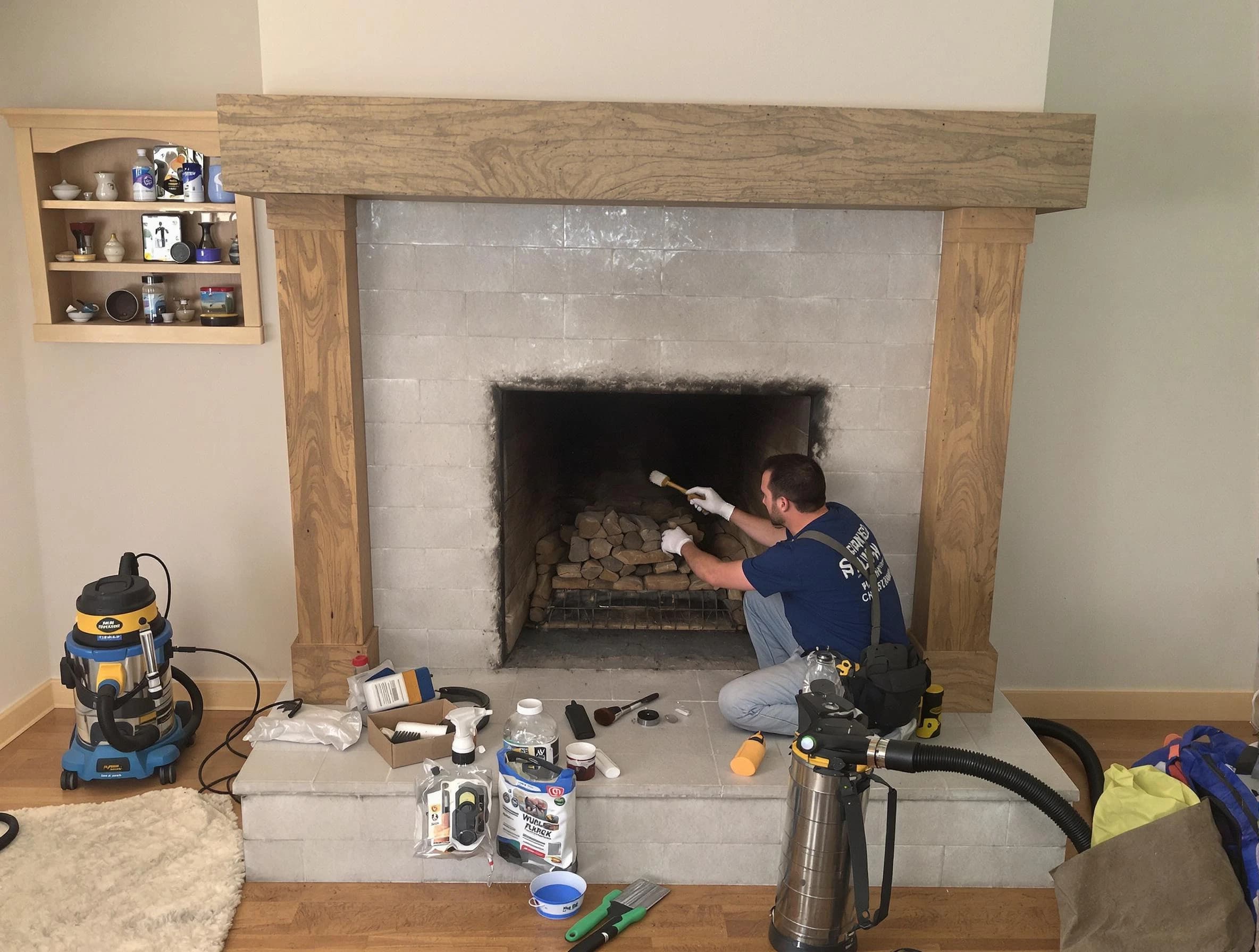 Detailed creosote removal process by King George Chimney Sweep in King George, VA