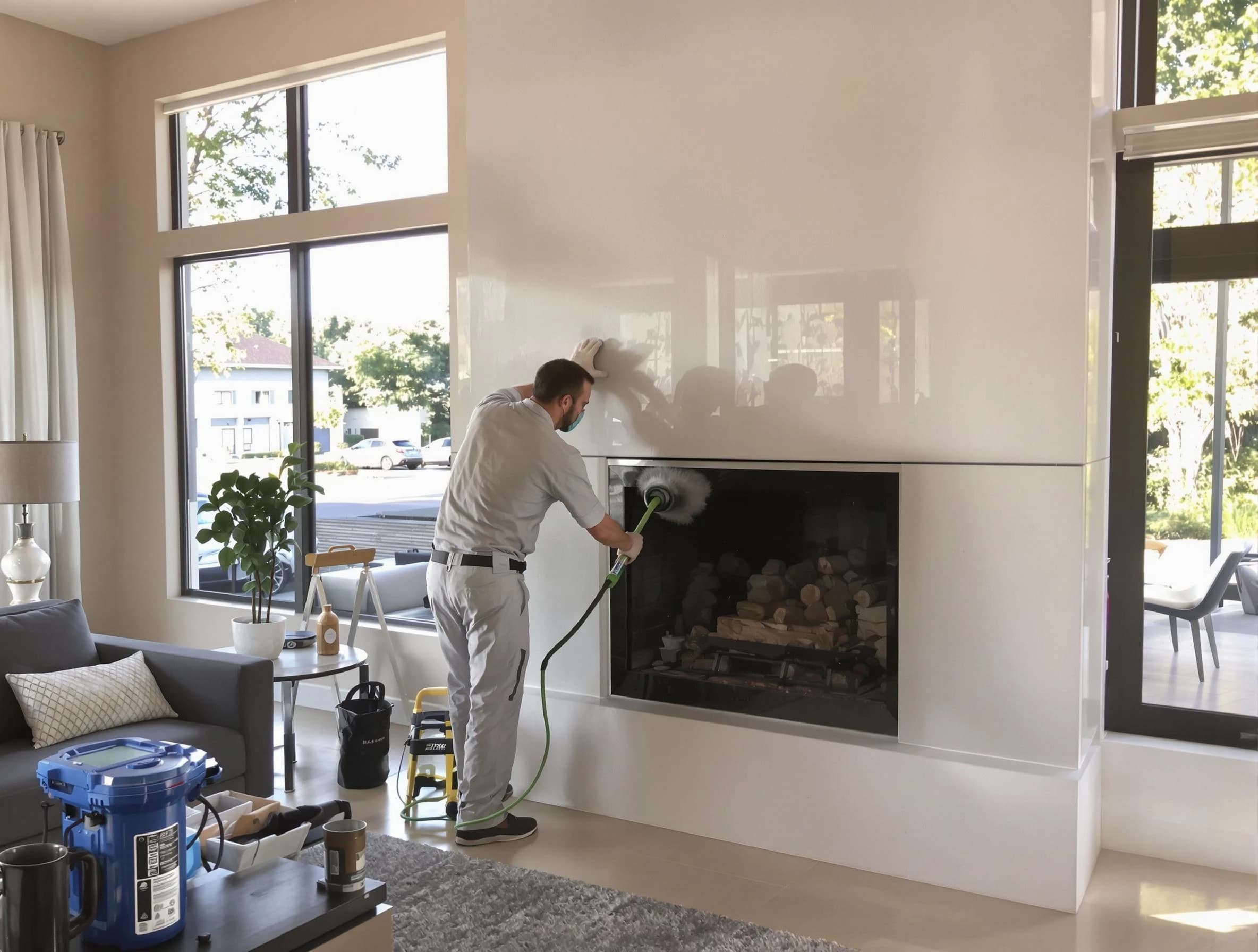 King George Chimney Sweep performing thorough soot removal in King George, VA