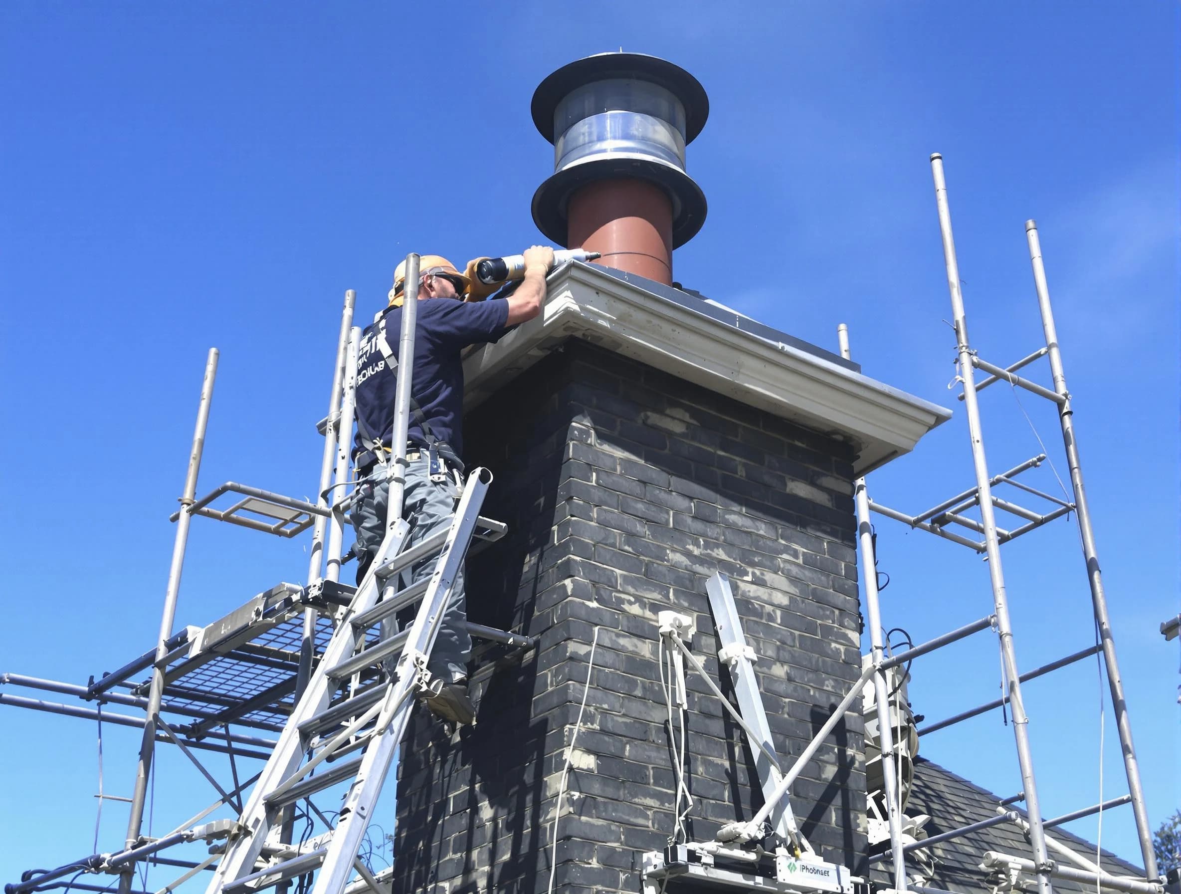 Sturdy chimney crown finished by King George Chimney Sweep in King George, VA