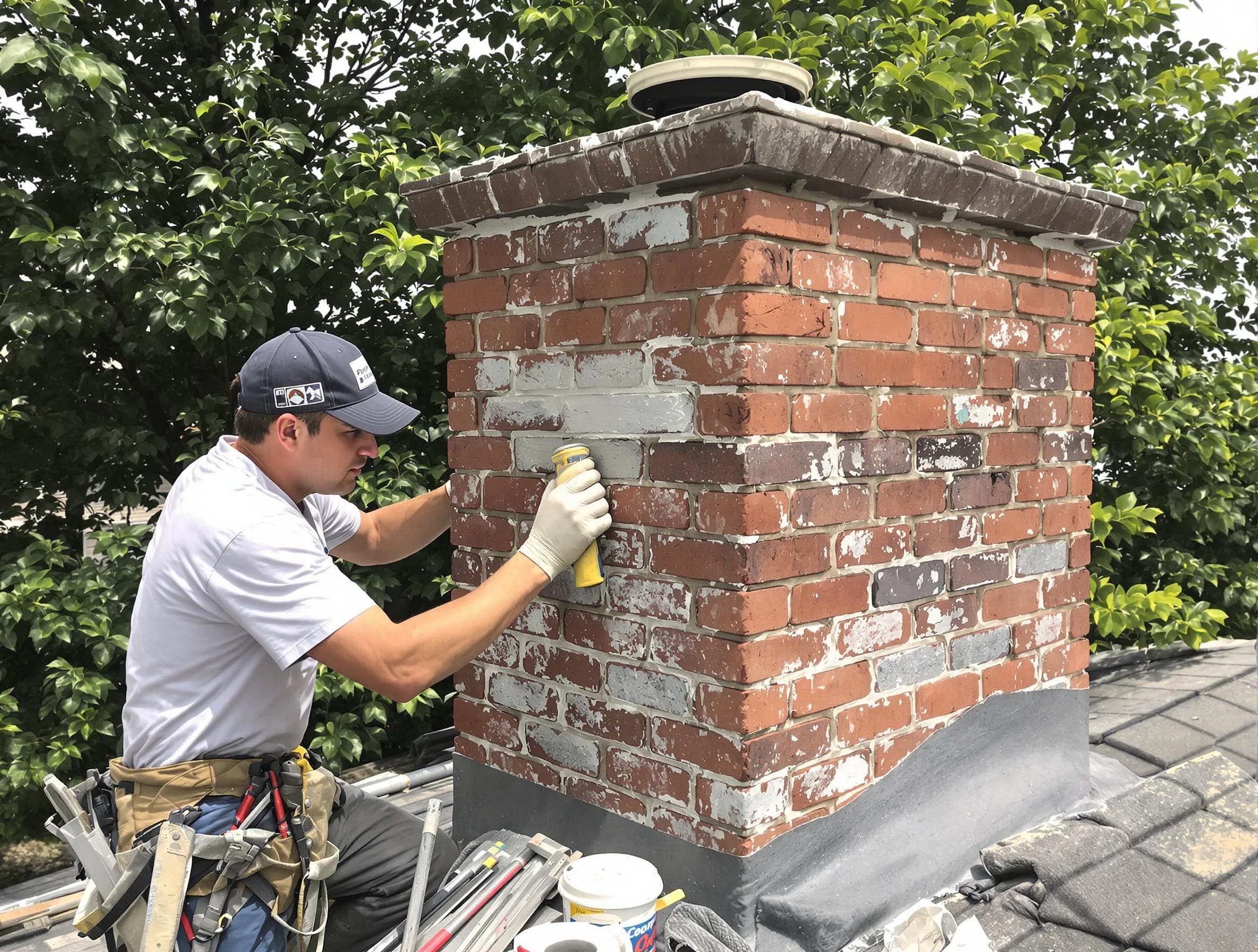 King George Chimney Sweep restoring an aging chimney in King George, VA