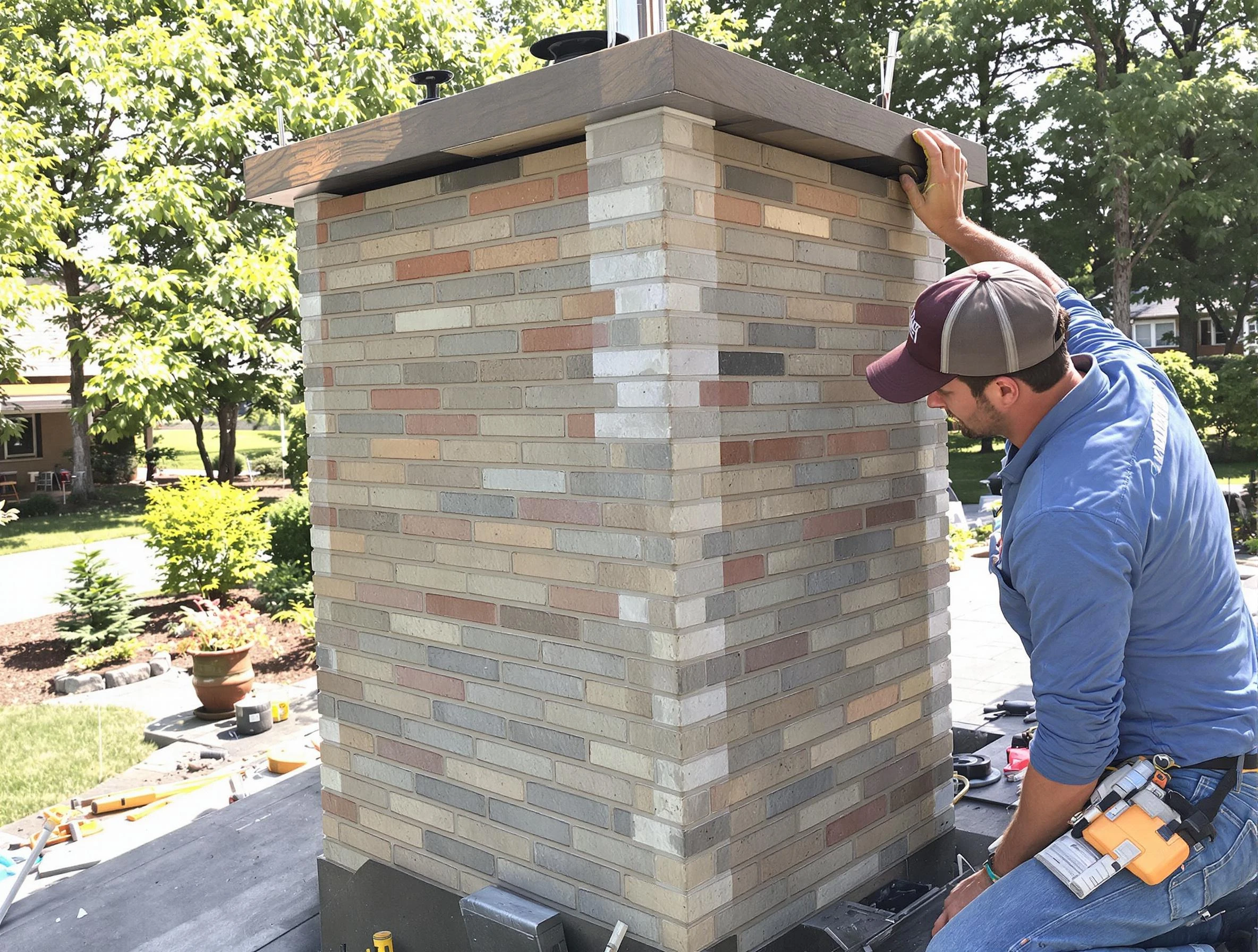 King George Chimney Sweep completing a modern chimney remodel in King George, VA