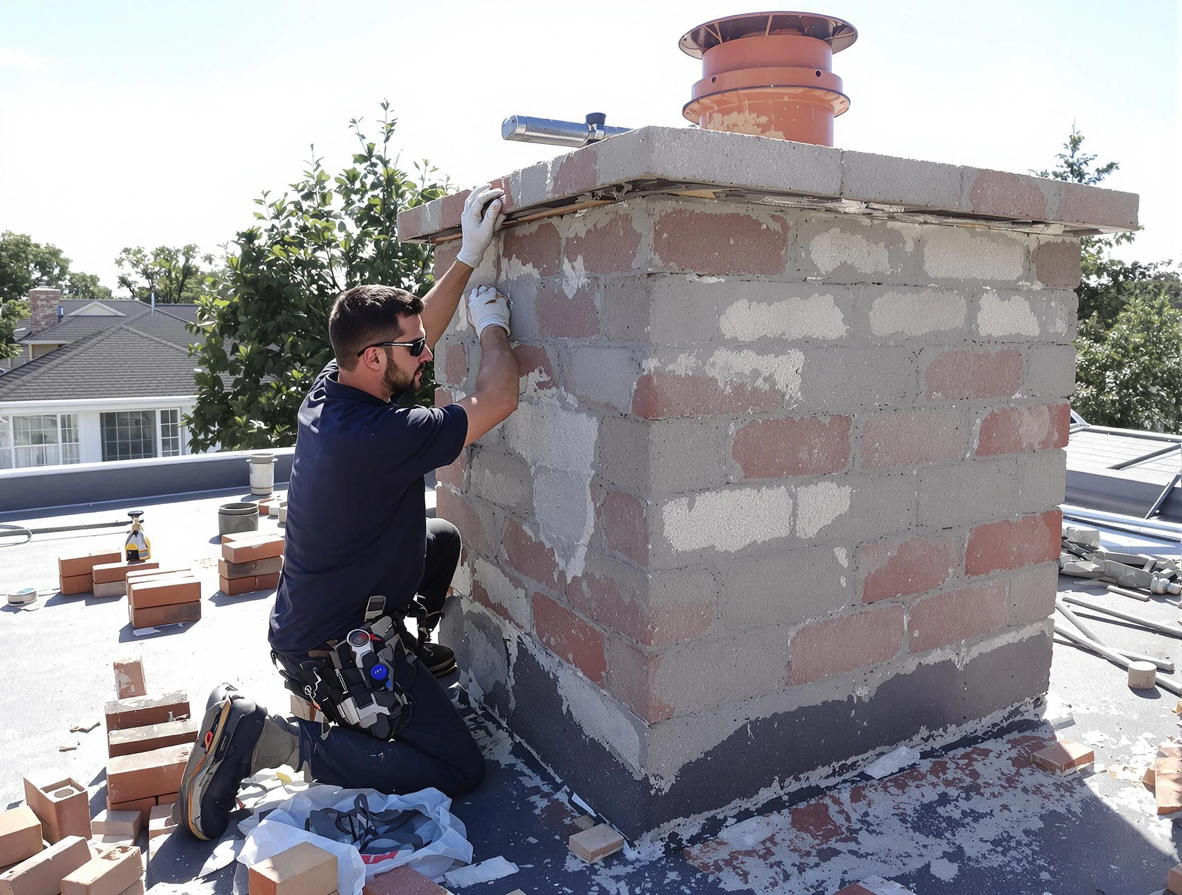 Advanced chimney repair process by King George Chimney Sweep in King George, VA