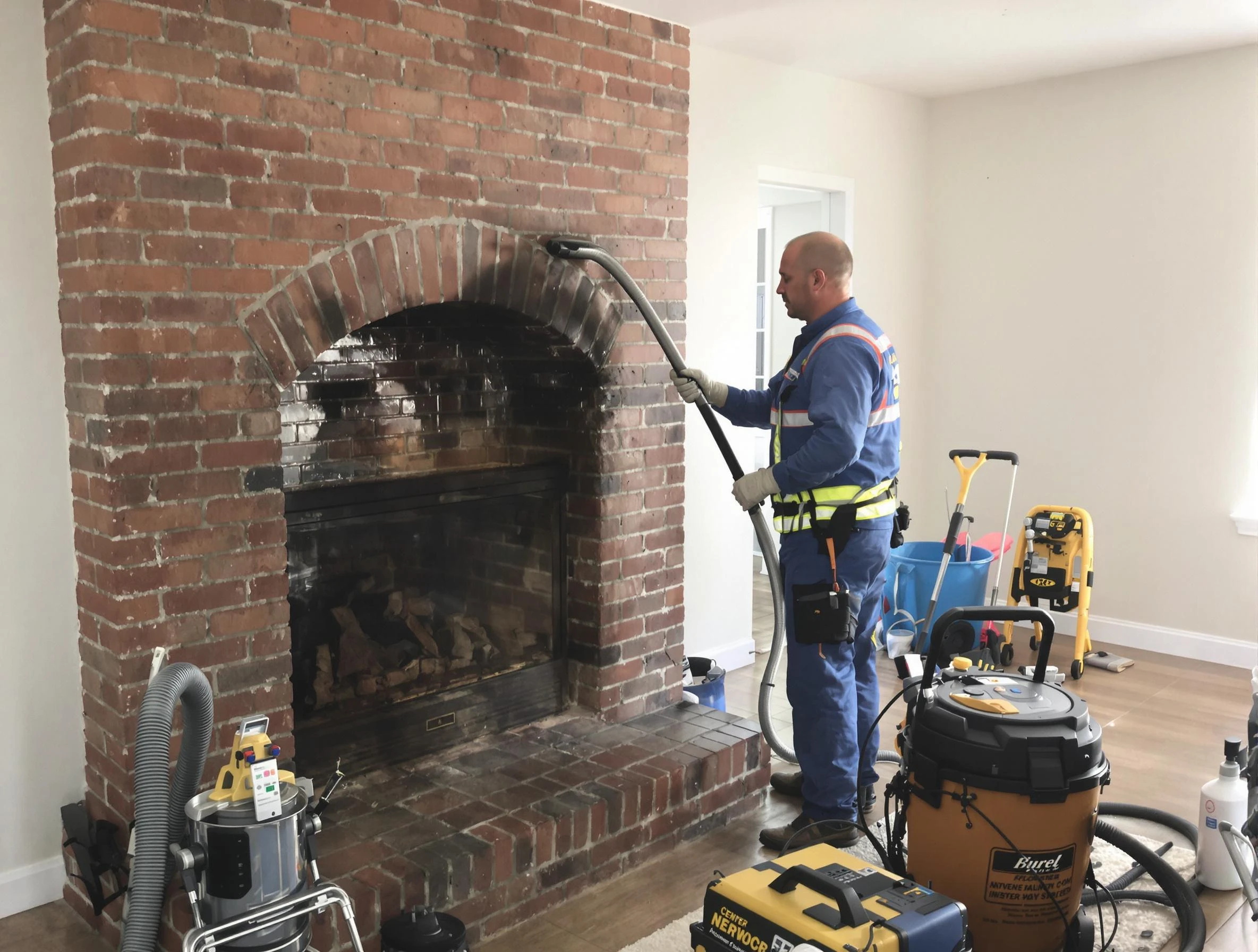 King George Chimney Sweep expert performing detailed chimney sweep in King George, VA