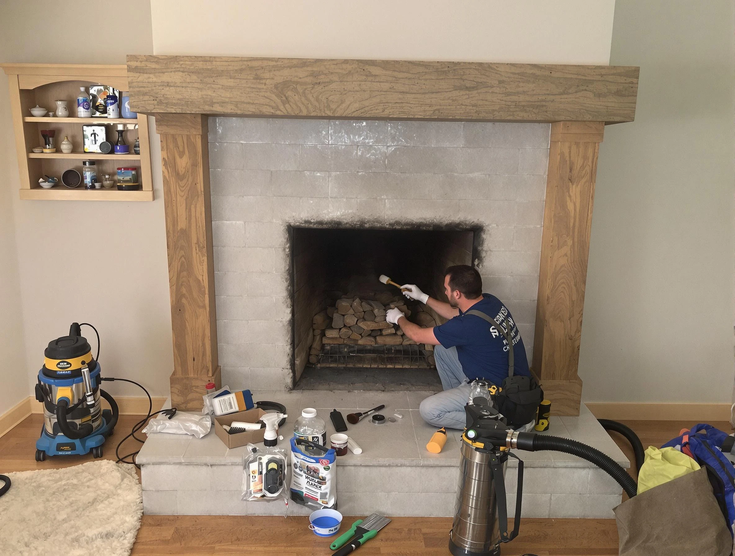 Detailed creosote removal process by King George Chimney Sweep in King George, VA